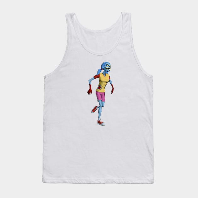 Run! It's a Runner Zombie! Tank Top by Implausible Industries